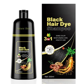 KAISASA Shampoo para Canas con Tinte, Black Hair Dye Shampoo 3 in 1, Champú para Teñir el Cabello Negro, Champú Tinte Cubre Canas para Mujer y...     