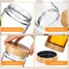 Suclain 6 Pcs 16 oz Glass Jars with Airtight Lids