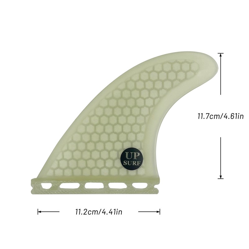UPSURF Surfboard Tri Fin Future Fiberglass Honeycomb G5 Thruster Set