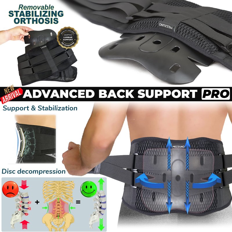 Back Support for Men and Women with Improved Support Removable