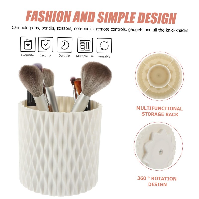 Baluue Rotatable Large Capacity Makeup Brush Holder Cosmetic Organizer for