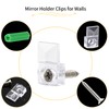 Qjaiune 20 Pack Mirror Holder Clips for Walls, Clear Retainer