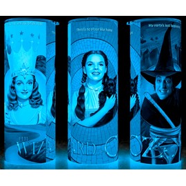 Glow in the Dark Wizard of Oz Dorothy - Glinda  - Wicked Witch Cup Mug Tumbler