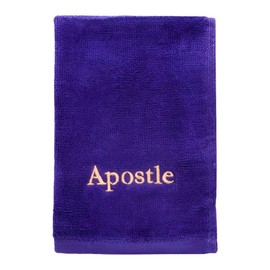 Swanson Christian Products Embroidered Hand Towels - 'Apostle' - Gifts for Pastor, Clergy, & Ministers - Pastor Towel - with Gold Lettering … (Purple)