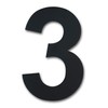 Black Brushed Modern House Number -4 Inch 102mm Height, Made