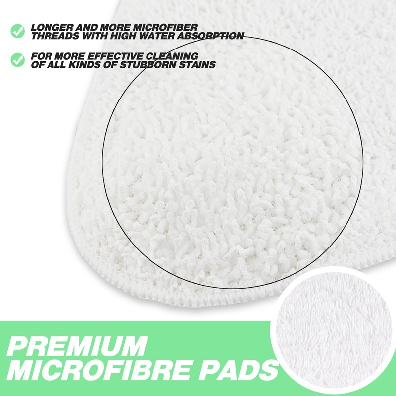 5pcs Steam Mop Replacement Pads for Viledas Steam Mop/Plus, Washable