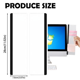 KAIYAYA Pack of 2 Computer Monitor Memo Board Computer Message Board Transparent Acrylic Message Board, Creative Computer Sticky Note Holder for Office, Home, Desktop Organiser (28 x 7.7 cm)