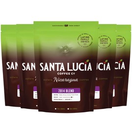 Specialty Volcanic Nicaraguan - 2014 Bold Dark Roast Coffee, Rich & Intense, Low Acid, 91 Point, SHG, Small Batch Roasted, Farm Direct, 100% Single-Origin | Santa Lucia | Ground, 5 Pounds (5-16oz)