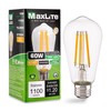 Maxlite F10ST19DLED927/JA81 10W ST19 Dimmable LED Bulb Enclosed Clear Filament,