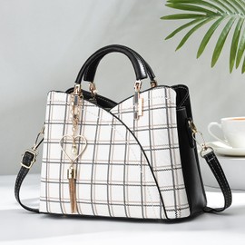 Xiaoyu Small Purses and Handbags for Women Fashion Crossbody Bag Lightweight Shoulder Bag Top Handle Satchel Purse, Black-2