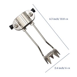 BRMDT Cane Ice Tip Attachment, Outdoor Non-Slip in Winter Durable Metal 5-Prong Tip, Improve Balance for Adult Outdoor Walking, Walking Sticks Tools (2 Pack)