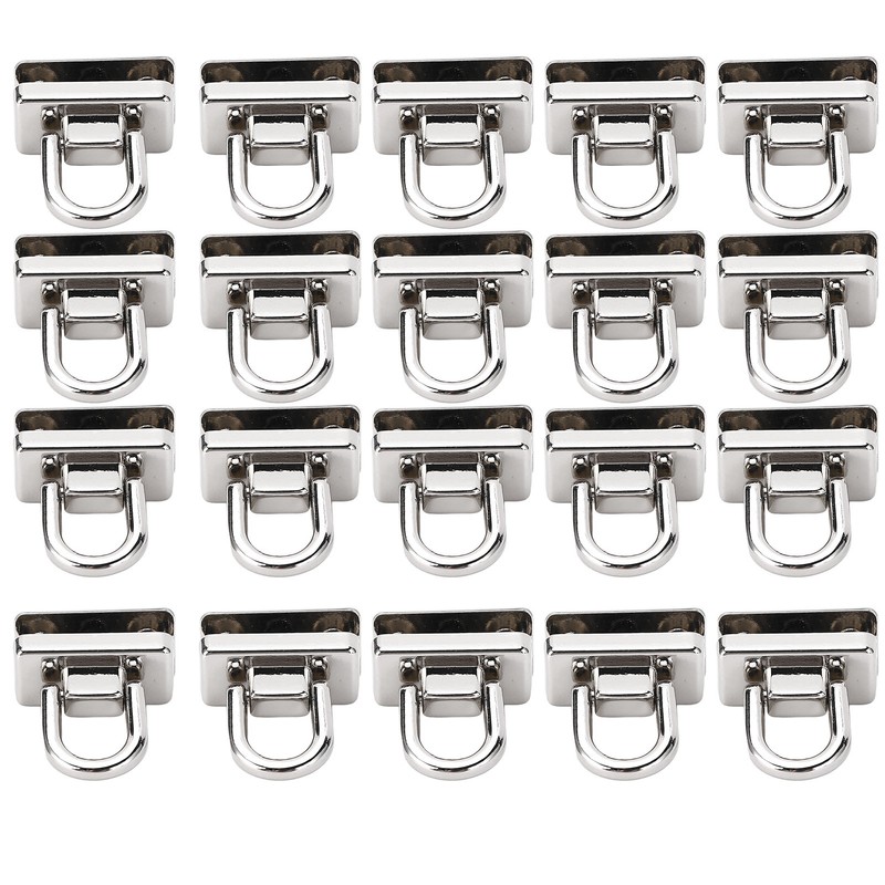 20Pcs D Ring Rivets 360 Rotatable Studs with Screw for