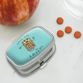 Calc You Later Catch Calculator Funny Humor Rectangle Pill Case Trinket Gift Box