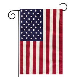 July of 4th Red Blue and White Flag 12x18 inch Double Sided Burlap Summer Home Holiday Outdoor Patio Decoration Flag GF1201