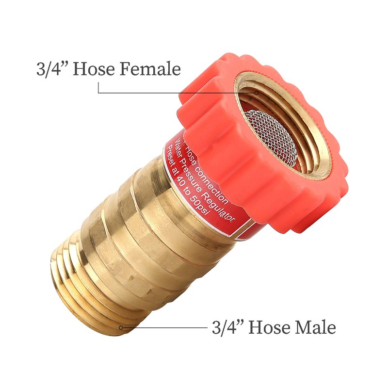 Watflow Lead-Free Brass, Water Pressure Regulator, Garden Hose Pressure Regulator,