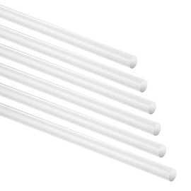 LSYGXYZ 6 Pieces Acrylic Rods, 12 Inch Clear Acrylic Round Plastic Rods for DIY Crafts Party Decorations Gardening（6mm Diameter）