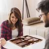 Backgammon Set - Classic Board Game with Premium Leather Case