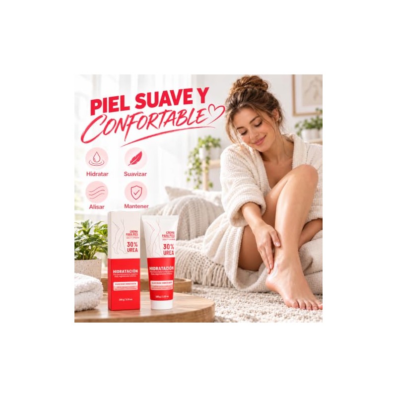 2PCS Cremas de Urea al 30% para Pies, Crema para