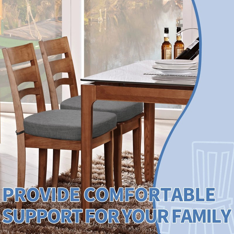 BUYUE Thickened 2.5" Friendly Woven Fabric Dining Chair Cushion, U-Shape