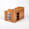 CompactStone Wooden Desk Organizer - Multifunctional Home Office Art Supplies