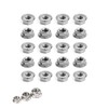 DEVENTORZ Hex Flange Nuts 20pcs Hex Lock Nuts Flanged Lock