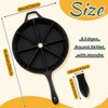 Havawish Cast Iron Wedge Pan with Black Silicone Hot Handle