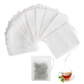 YFFSFDC 200pcs Disposable Empty Bags Non-Woven Unbleached Tea Bags Strong Penetration Natural Loose Leaf Tea Bags for Tea & Coffee (5cm*7cm)