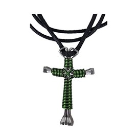 Show Me Country Green Hand Made Horseshoe Nail Cross Necklace Made in the USA