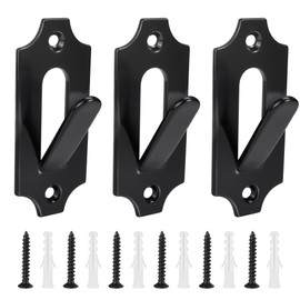 3 Pack European Deer Skull Mount Hanger, Stainless Steel/Wall Mount/Easy Install/Invisible Design/Indoor&Outdoor Use, Heavy-Duty Hooks for Deer, Mule, Antelope, Coyote, Small Game Animals