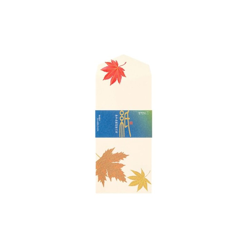Midori 87182006 Autumn Letter Silk Fall Leaves Envelopes