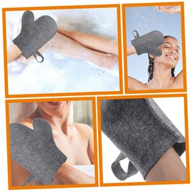 Healvian Thermal Gloves Men Insulated Felt Sauna Gloves Heat Protecting Mitten for Shower Sauna Bathing