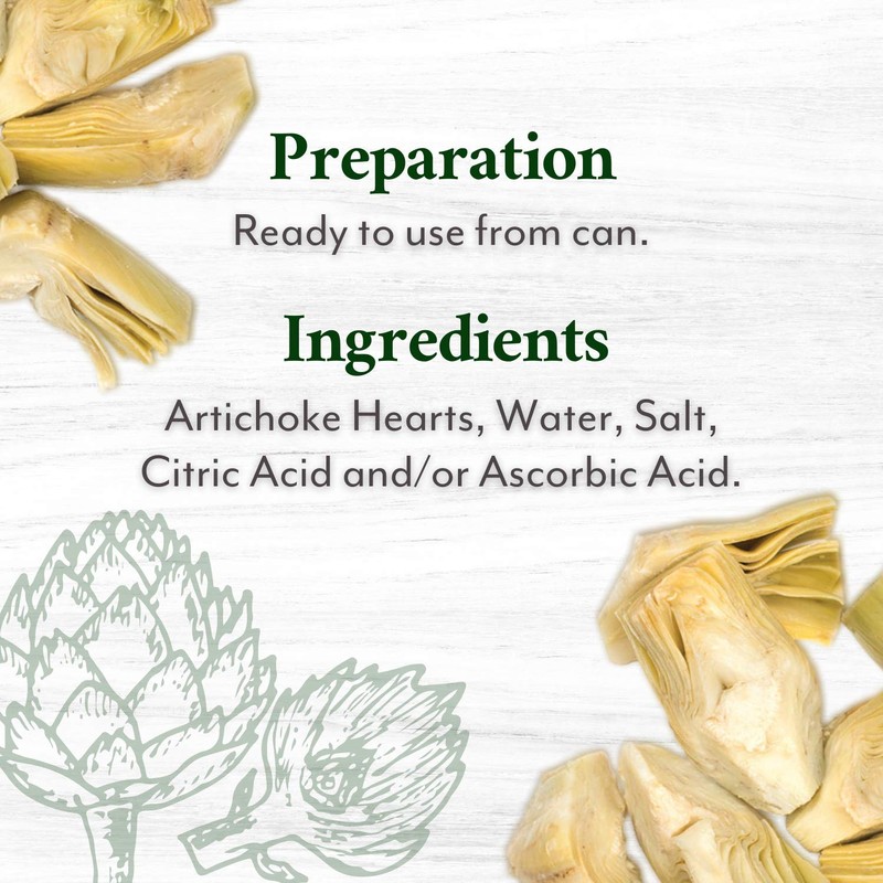 Roland Foods Quartered Artichoke Hearts, 5 Pound 8 Ounce Can,