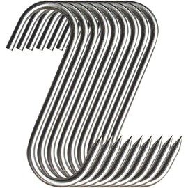 Meat Hooks 20 count, 5.12 in Premium Stainless Steel Butcher Hook  Hooks,Meat Processing for Hanging, Drying, BBQ, Grilling Sausage Chicken Beef Hook Tool (5.1inch(20Pcs)) - Color: 10Pcs 7Inch(4.6mm)
