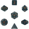 Chessex Polyhedral 7-Die Opaque Dice Set - Dark Gray Copper