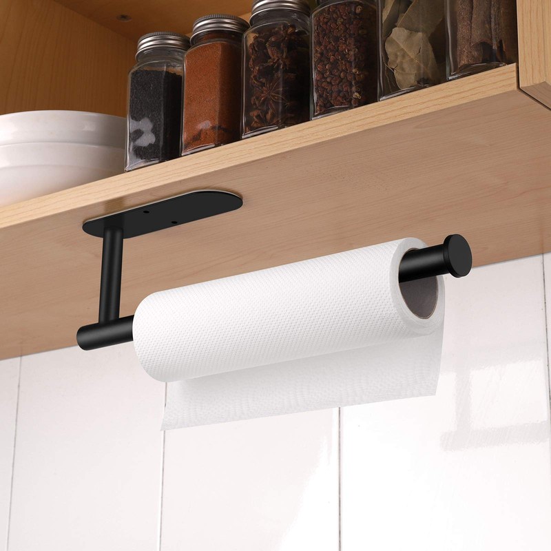 Deymogs Stainless Steel Kitchen Wall Roll Holder, No Drilling Required,