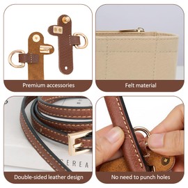 Compatible with Longchamp Women's Bag, Compatible with Longchamp Shoulder Strap, Mini Compatible with Longchamp Bag Women, Adjustable Compatible with Longchamp Mini Organiser, Suitable for Longchamp