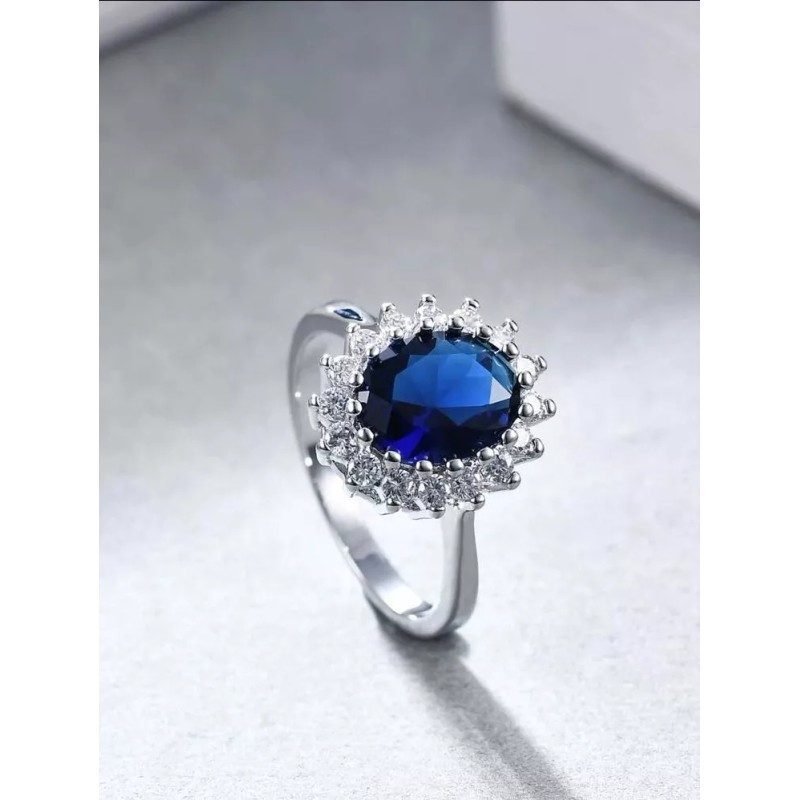 Dtup Anillo Lady Di Princesa Katte Con Estuche Reina Corona