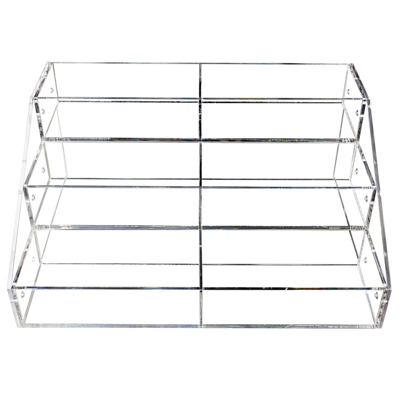 Clear Acrylic 3-Tier Organizer with 6 Equal Compartments – Countertop