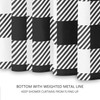 Tititex Classic Buffalo Plaid 140gsm Faux Linen Fabric Shower Curtain,