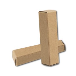 ANZKA 50 piezas de cajas de embalaje para bálsamo labial, caja de envoltorio de 6.8x1.8x1.8 cm para tubos redondos de bálsamo labial de 0.15 Oz, 5.5 ml, paquetes de papel kraft para labiales DIY