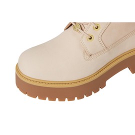 Timberland Women's Stone Street Mid Lace Up Fashion Boot, Light Beige Nubuck, 7