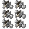 STARPY 6 Pack Polished Chrome Interior Door Knob, Passage Door Knob for Hall & Closet, Non Locking Door Handle