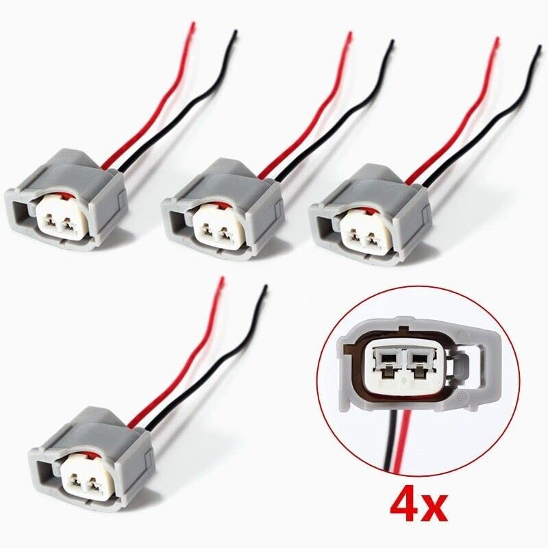 4pcs x For Denso 2 Pin Injector Connector Plug With