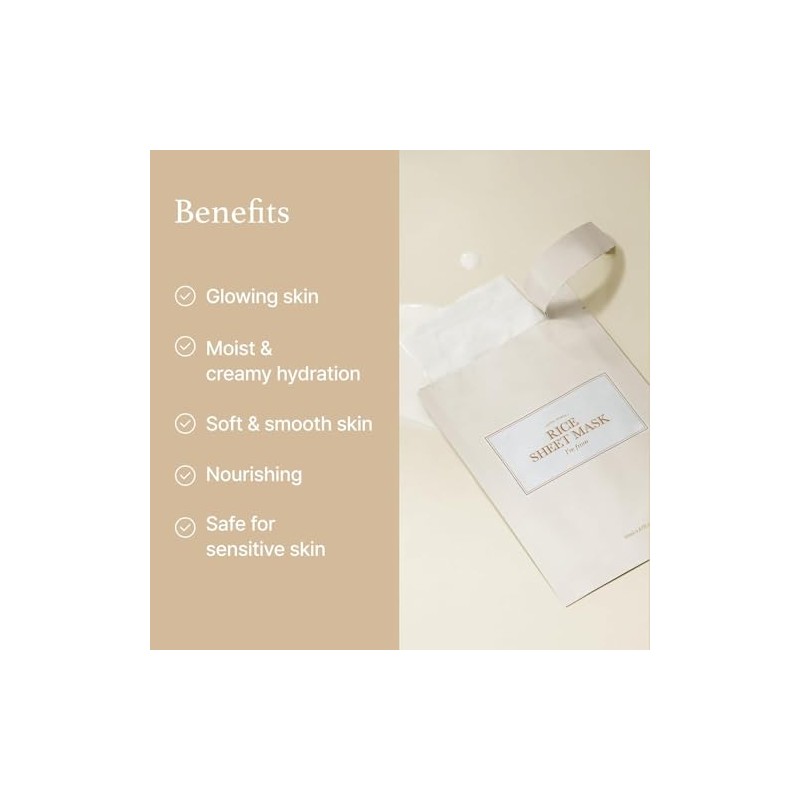 I'm from Rice Sheet Mask Pack of 5, Korean Rice
