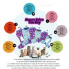 OUOBOB Sticky Hair Cat Clothes, Anti-Shedding Cat Pajamas, Purple S