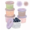 btrfe Reusable Silicone Baby Food Containers with Date-Tracking Lids |