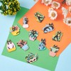 COGCHARGER 24pcs Black Cat Alloy Enamel Charms Pendants Potted Plant