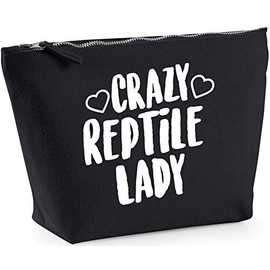 Hippowarehouse Crazy reptile lady printed make up cosmetic wash bag 18x19x9cm