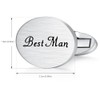 HONEY BEAR Oval Wedding Cufflinks for Men Wedding Gift Stainless