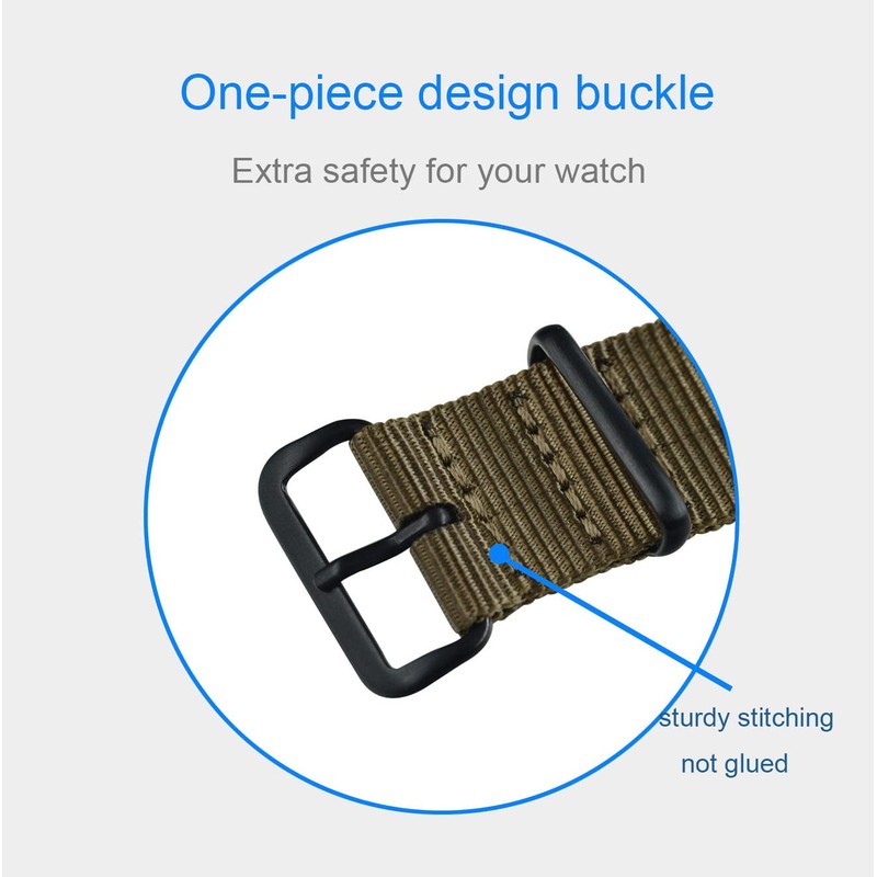 [MZBUTIQ] Replacement Thin Nylon Watch Strap Band (17, 18, 19,